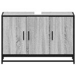 vidaXL Armoire de lavabo de salle de bain sonoma gris 90x33x60 cm