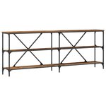 vidaXL Table console avec étagère Autre Bois Ancien 180 x 30 x 75 cm