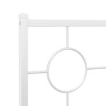 vidaXL Cadre de lit métal sans matelas et pied de lit blanc 180x200 cm