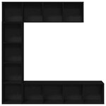 vidaXL Étagère 3 Pièces Chêne noir 36 x 30 x 143 cm Bois d'ingénierie