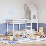 vidaXL Toit de lit pour enfants blanc 60x99x139 5cm bois de pin massif