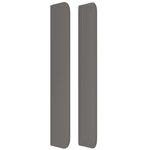 vidaXL Tête de lit avec oreilles Gris 203x16x118/128 cm Similicuir