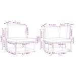 vidaXL Ensemble de canapé de jardin avec coussin 5 Pièces Noir Aluminium