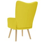 vidaXL Chaise de relaxation jaune clair tissu
