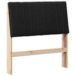 vidaXL Tête de lit capitonnée Noir 90 cm Pin massif