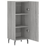 vidaXL Buffet Sonoma gris 34 5x34x90 cm Bois d'ingénierie