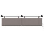 vidaXL Tête de lit suspendue Avec lumière LED Taupe Tissu