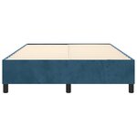 vidaXL Cadre de lit sans matelas bleu foncé 140x200 cm velours