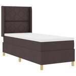 vidaXL Lit à ressorts avec matelas Marron 80 x 200 cm tissu