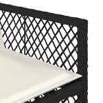 vidaXL Ensemble à manger de jardin 9Pièces coussins noir résine tressée
