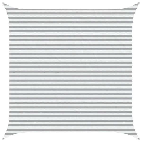 vidaXL Voile d'ombre Gris clair et blanc 4 x 4 m