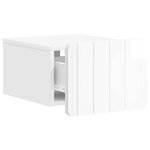 vidaXL Cabinet de chevet mural Blanc brillant 33 x 34 5 x 24 cm