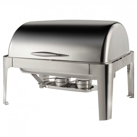 Chafing dish rectangulaire avec couvercle roll top 9 l - pujadas -  - acier inoxydable9