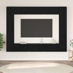 vidaXL Ensemble meuble TV 10 Pièces Chêne noir Moyen 30 5 x 30 x 90 cm