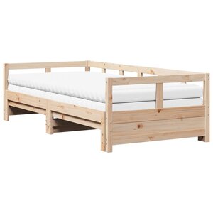 vidaXL Lit de jour et lit gigogne et matelas 80x200 cm bois pin massif
