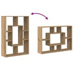 vidaXL Bibliothèque chêne artisanal 63x20x90 cm bois d'ingénierie