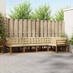 vidaXL Ensemble de canapés d'extérieur 5 Pièces Naturel et Beige