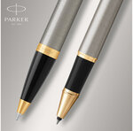 PARKER IM coffret cadeau Duo : Stylo bille et Stylo roller  métal brossé