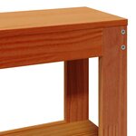 vidaXL Tête de lit avec étagères marron cire 140 cm bois massif de pin