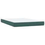 vidaXL Sommier à lattes de lit et matelas vert foncé 160x220cm velours