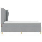 vidaXL Lit à ressorts avec matelas gris foncé 90x190 cm Gris clair