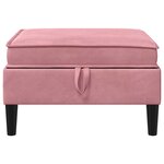 vidaXL Pouf avec Rangement Rose Velours
