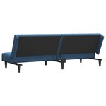 vidaXL Canapé-lit à 2 places Bleu Velours