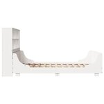 vidaXL Lit bibliothèque sans matelas blanc 120x190 cm bois massif