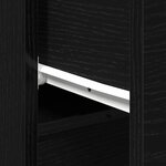vidaXL Buffet en chêne noir avec tiroir Chêne noir 30 x 30 x 70 cm