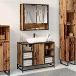 vidaXL Meuble de Lavabo de Salle de Bain Bois ancien 80 x 33 x 60 cm