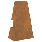 vidaXL Braise Marron 60 x 35 x 100 cm Acier résistant aux intempéries