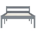 vidaXL Cadre de lit sans matelas gris bois massif de pin 100x200 cm
