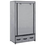 vidaXL Garde-robe Gris 87 x 49 x 159 cm Tissu