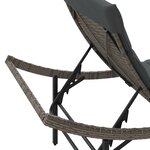 vidaXL Chaises longues lot de 2 avec table gris résine tressée