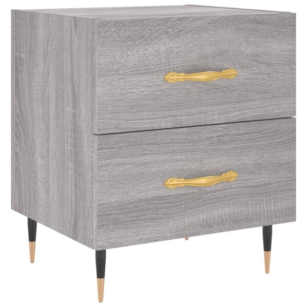 vidaXL Table de chevet sonoma gris 40x35x47 5 cm bois d’ingénierie