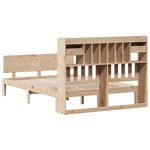 vidaXL Lit bibliothèque sans matelas 140x190 cm bois de pin massif