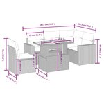 vidaXL Salon de jardin avec coussins 6 Pièces beige résine tressée