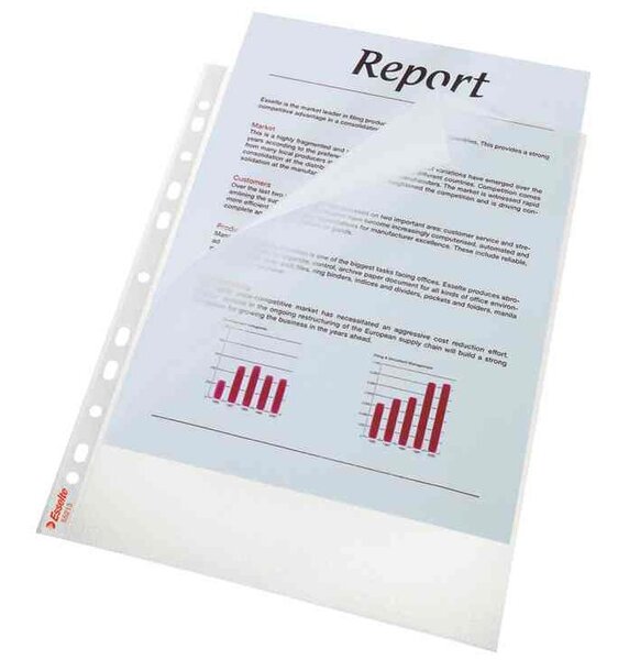 pochettes perforées Standard plus  A4  PP  0 09 mm ESSELTE