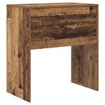 vidaXL Bureau d'écriture rustique Bois vieilli Panneau de particules Petit
