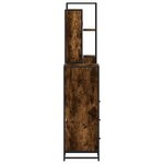 vidaXL Ensemble meubles salle de bain 4 Pièces chêne fumé bois ingénierie