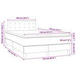 vidaXL Sommier à lattes de lit avec matelas gris 120x190 cm similicuir