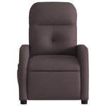 vidaXL Fauteuil de massage inclinable Marron foncé Tissu