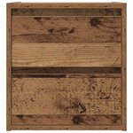 vidaXL Table de chevet murale vieux bois 38x34x40 cm