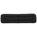 vidaXL Coussin de tête de lit noir 200 cm similicuir