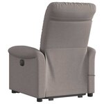 vidaXL Fauteuil inclinable de massage électrique Taupe Tissu