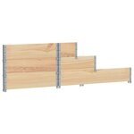 vidaXL Lit surélevé à 3 niveaux 120x80 cm bois de pin massif