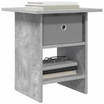 vidaXL Table de chevet 2 pc Gris béton 41 x 40 x 45 cm