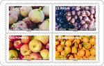 Carnet de 12 timbres - Fruits à savourer - Lettre Verte