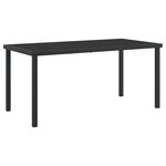 vidaXL Ensemble de salle à manger de jardin 7 pièces en poly rotin noir