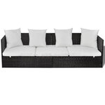 vidaXL Transat avec oreiller Réglable Marron 200 x 60 x 58 cm Poly rotin